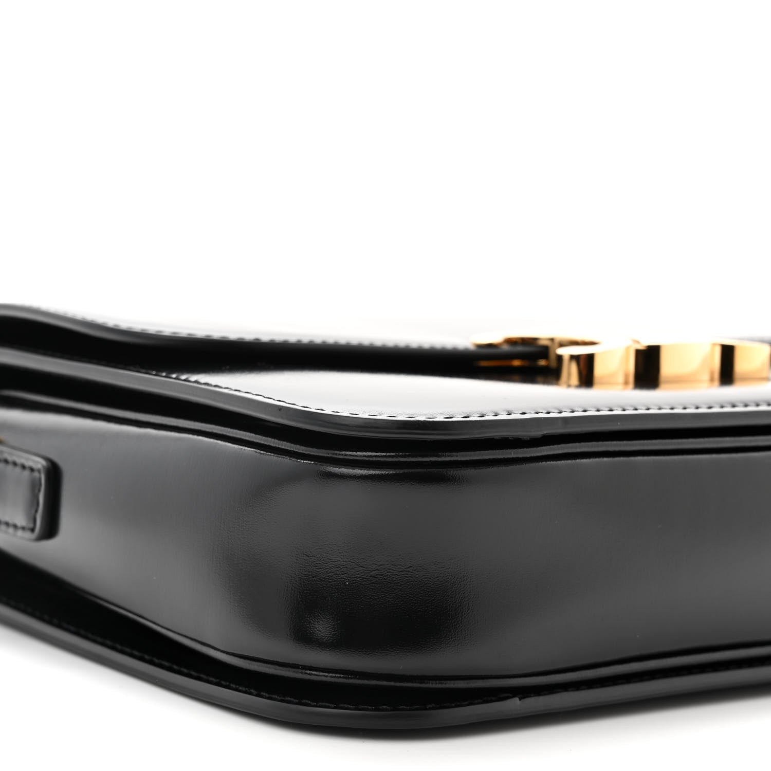 Celine Shiny Calfskin Medium Triomphe Black 9 of 11