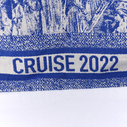 Christian Dior Canvas Print Cruise Tote Ivory Blue 11 of 17