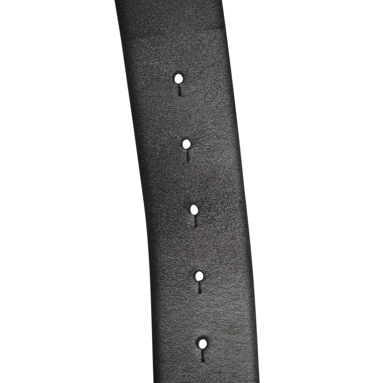 Valentino Garavani Glossy Calfskin VLogo Reversible 40mm Belt 80 32 Black Rubin 5 of 5