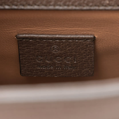 Gucci Monogram Jumbo GG Textured Dollar Calfskin Mini Diana Tote Bag Camel Ebony New Acero 6 of 12