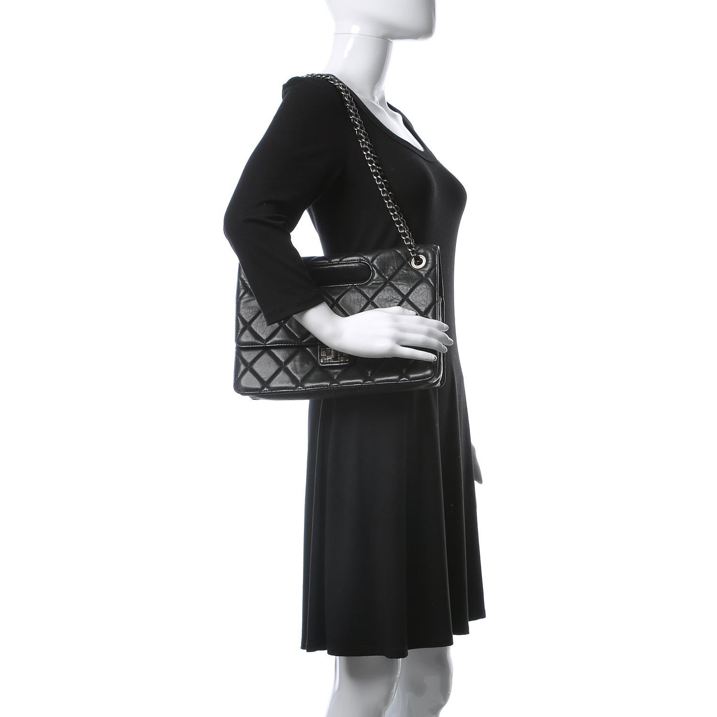 Washed Lambskin Jumbo Take Away Flap Black