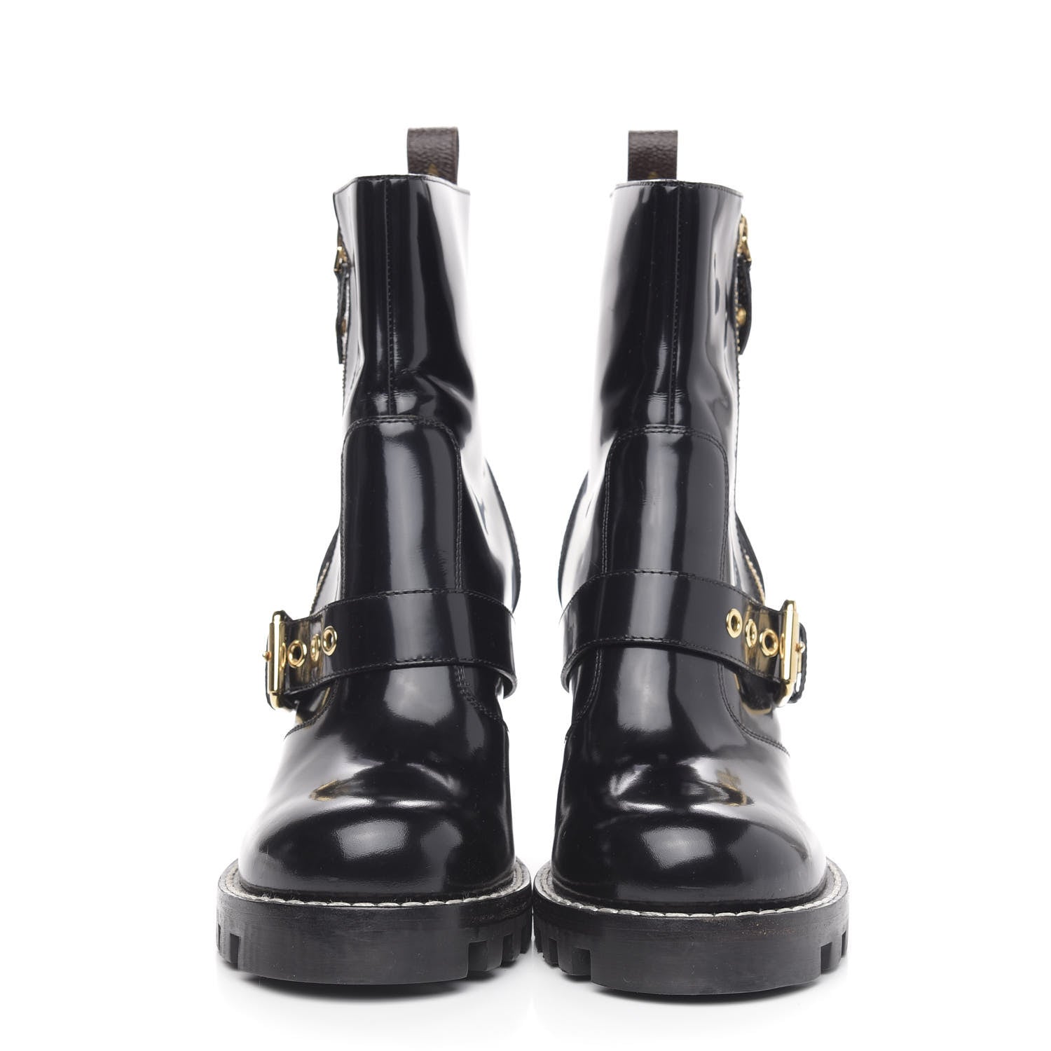 Louis Vuitton Patent Calfskin Star Trail Boots 40 Black 2 of 9