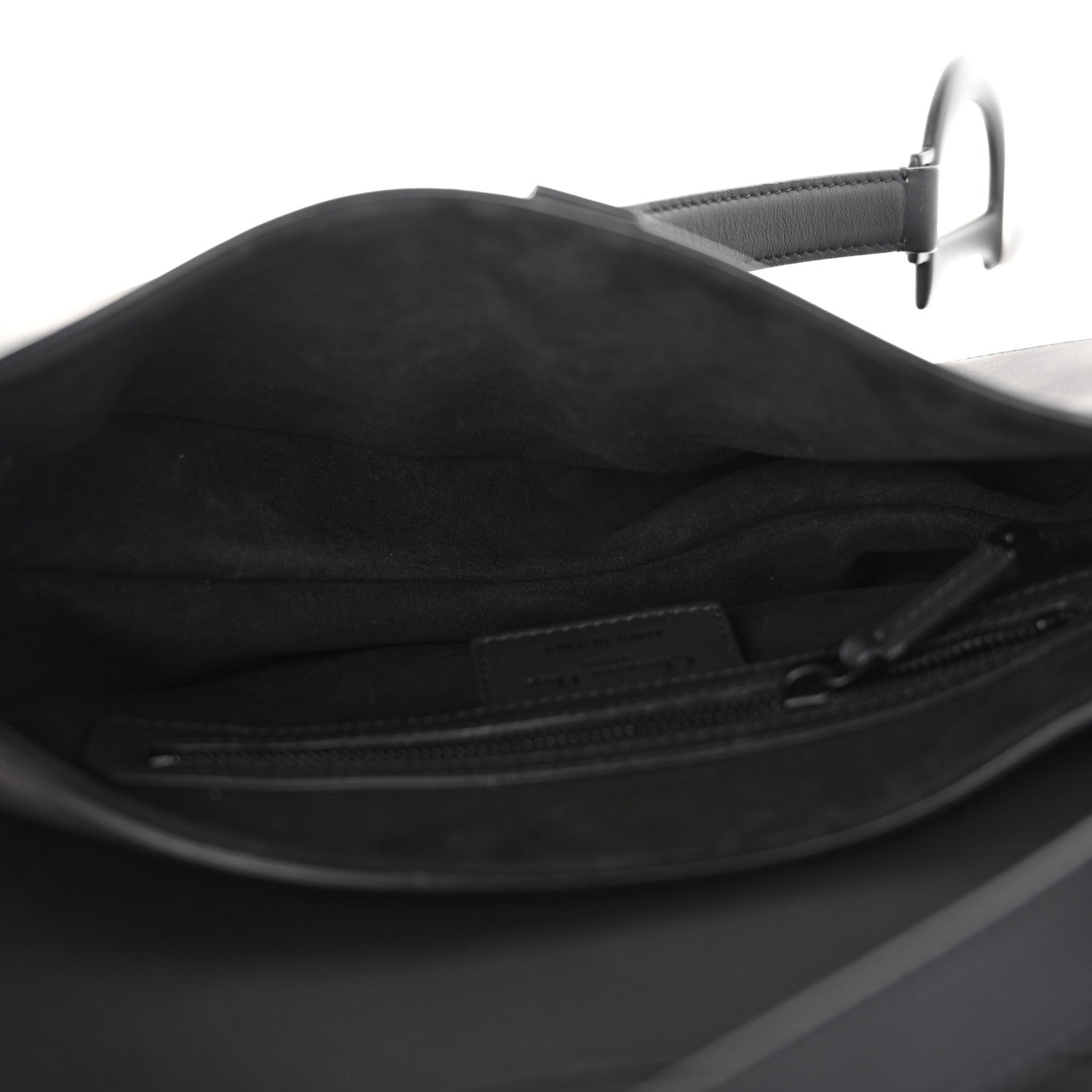 Christian Dior Ultra Matte Calfskin Saddle Bag With Strap Black Black 5 of 11