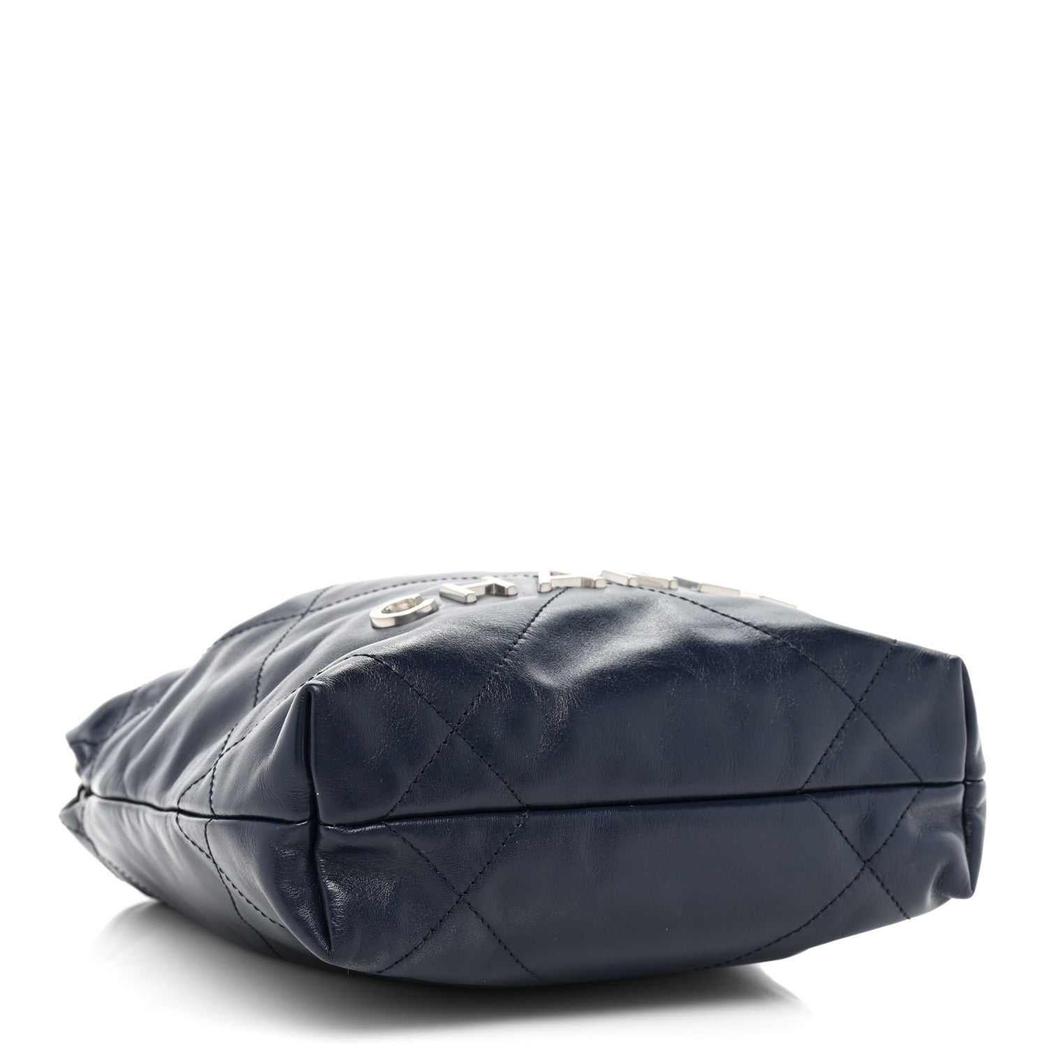 Chanel Shiny Calfskin Quilted Mini Chanel 22 Navy Blue 4 of 10