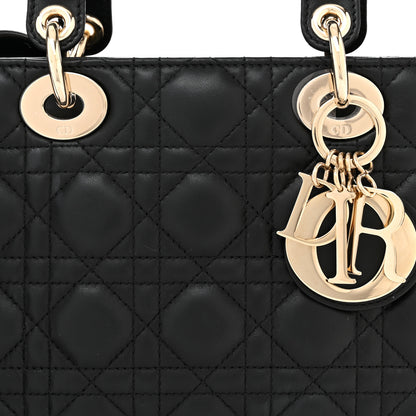 Christian Dior CHRISTIAN DIOR Lambskin Cannage Small My ABCDior Lady Dior Black 8 of 10