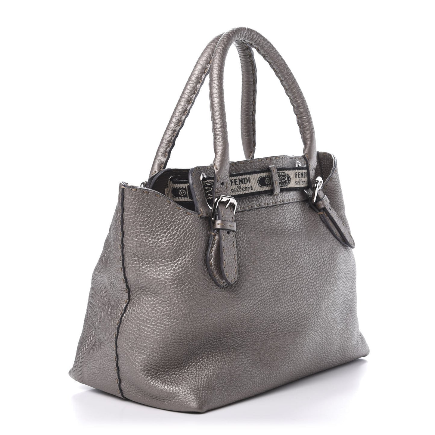 Cuoio Romano Selleria Small Villa Borghese Tote Peltro