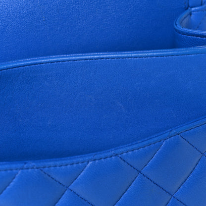 Chanel Lambskin Quilted Maxi Double Flap Blue 13 of 15