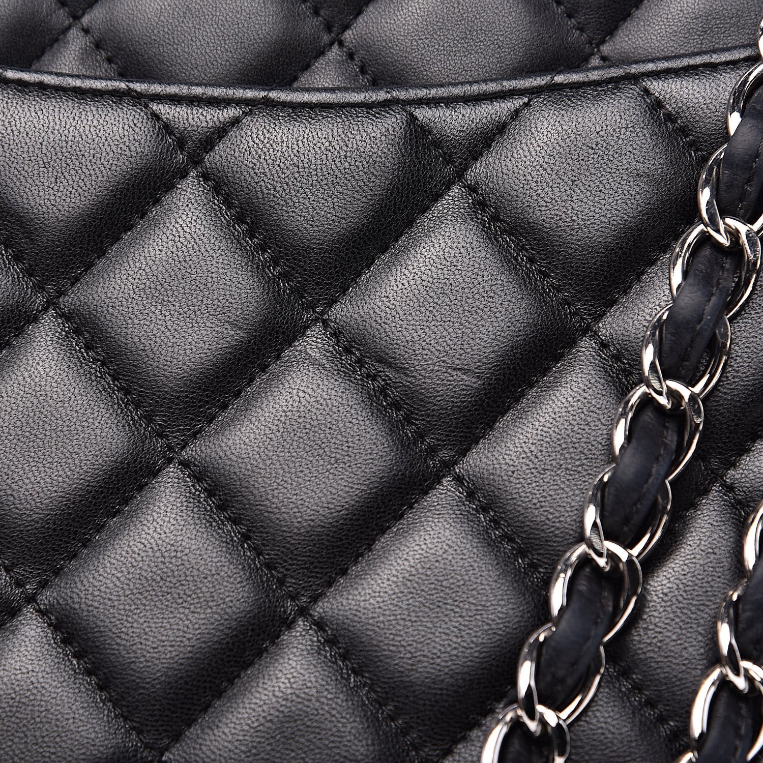 Chanel Lambskin Quilted Maxi Double Flap Black 13 of 22