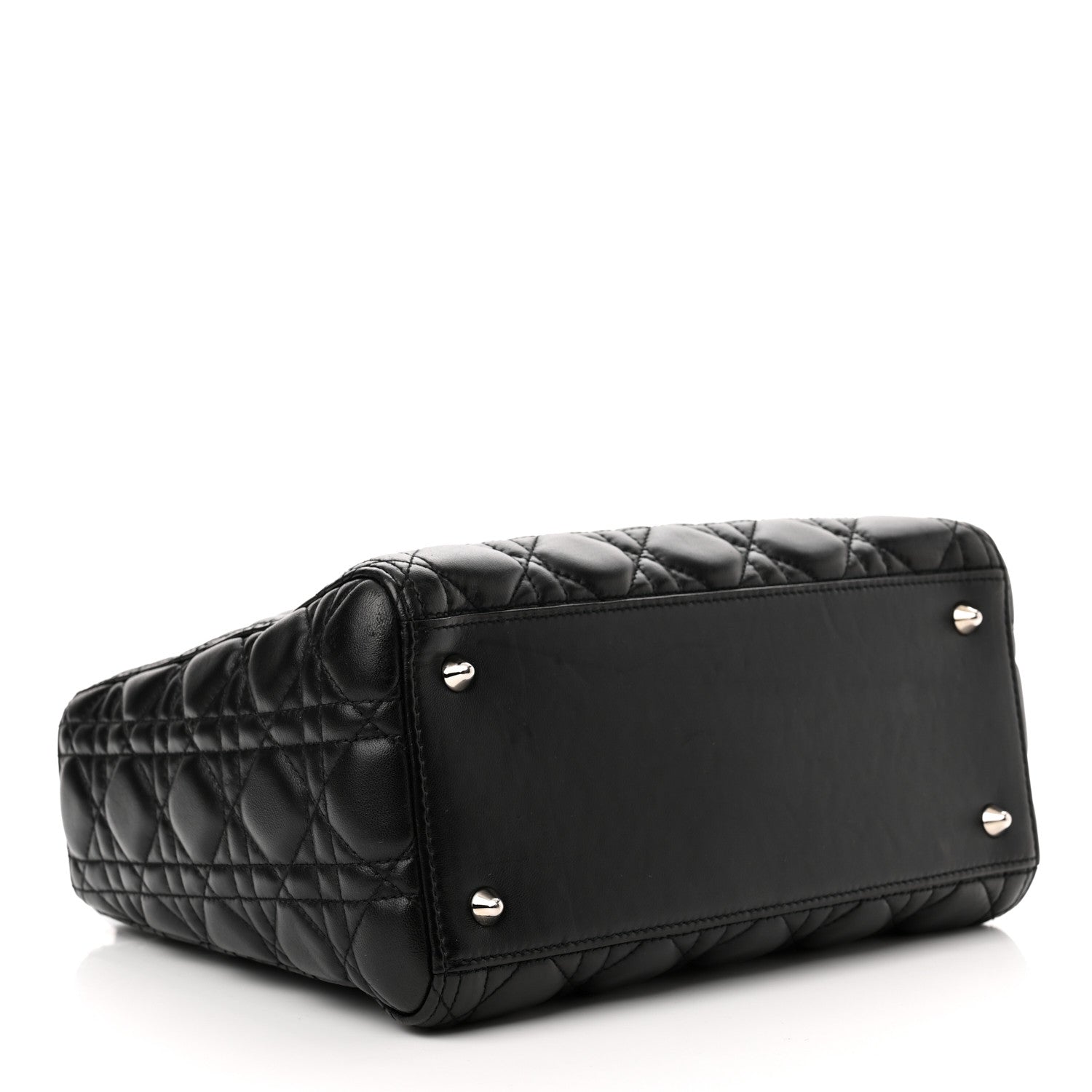 Christian Dior Lambskin Cannage Medium Lady Dior Black 4 of 10