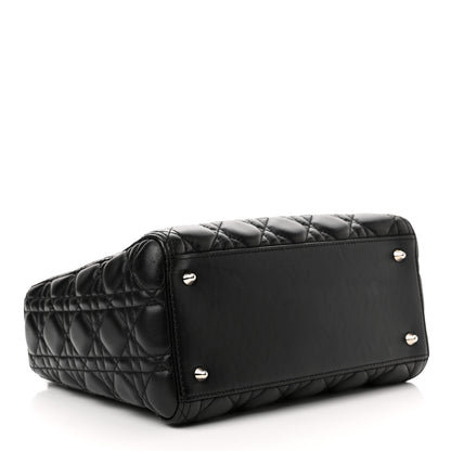 Christian Dior Lambskin Cannage Medium Lady Dior Black 4 of 10