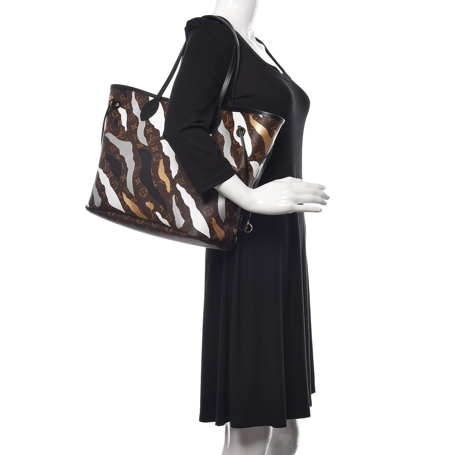 Louis Vuitton X LOL Monogram Neverfull MM Gold Silver 2 of 11