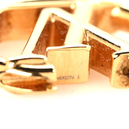Louis Vuitton Metal Small Louise Hoop Earrings Gold 4 of 4