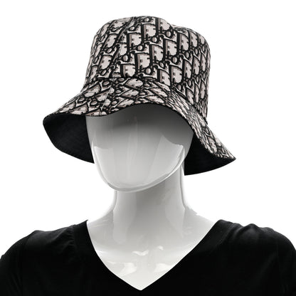 Christian Dior Oblique Reversible Teddy-D Brim Bucket Hat 58 Black 3 of 16