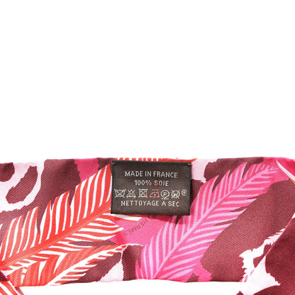 Hermes Silk Jaguar Quetzal Twilly Fuchsia Rose Bordeaux 2 of 3