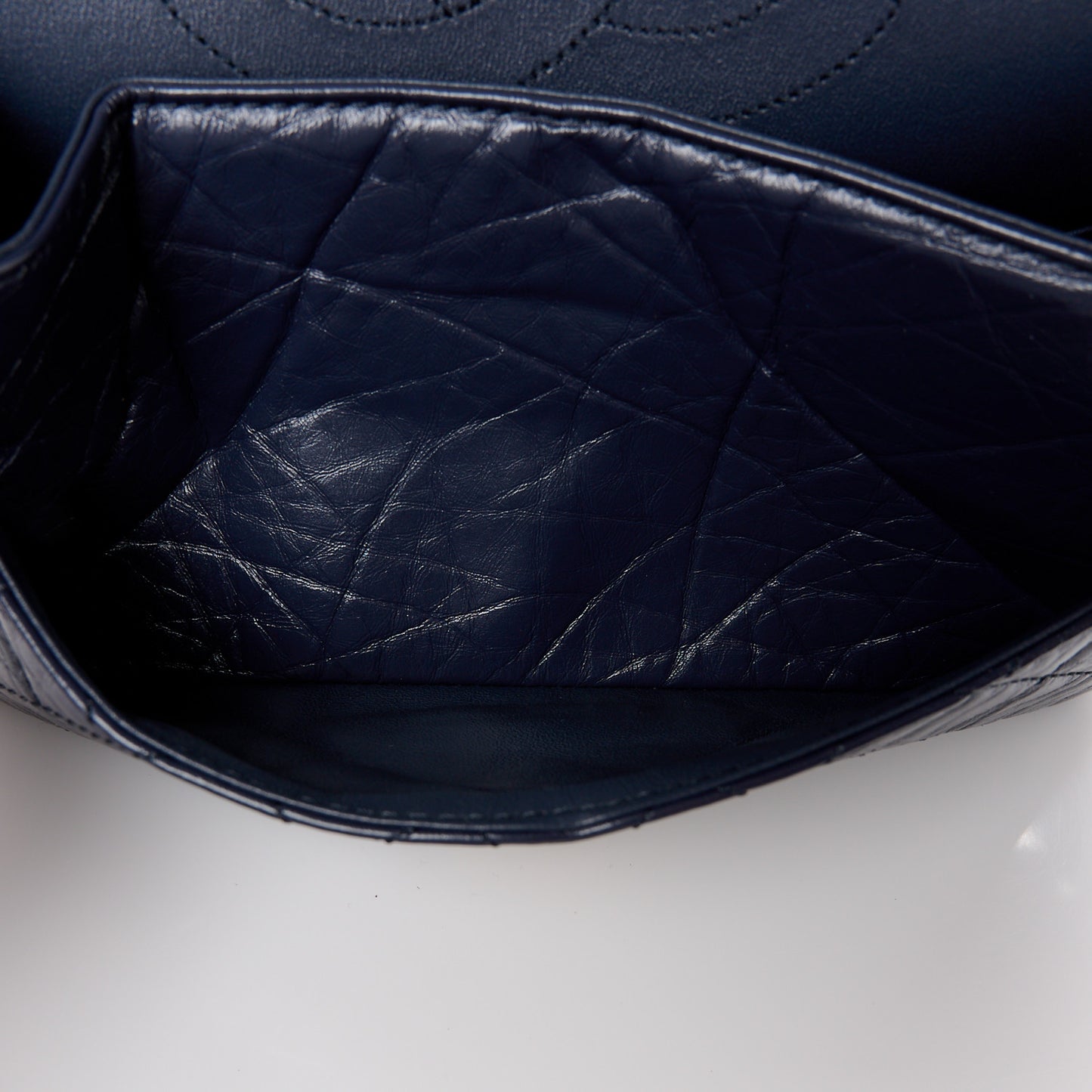 Aged Calfskin Quilted 2.55 Reissue 225 Flap Navy