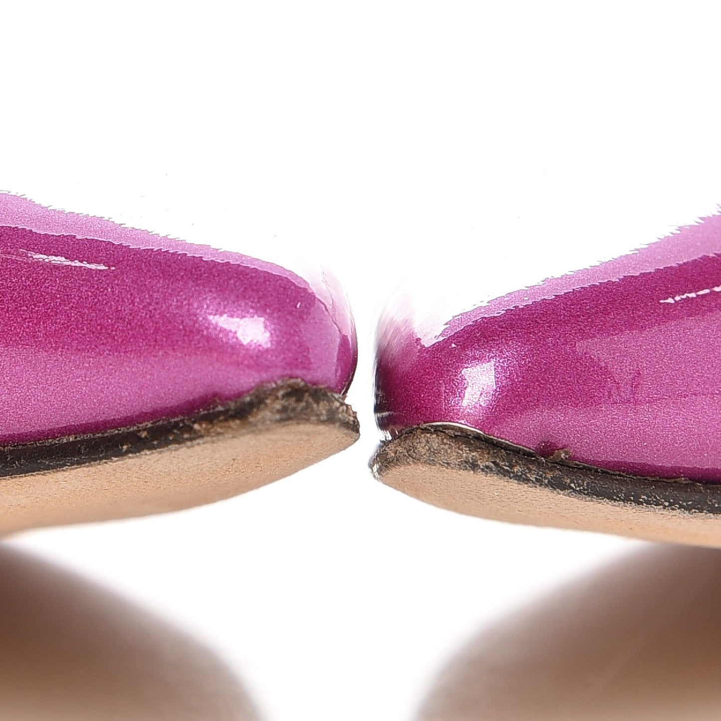 Patent Leather Attila Pointy Toe Flats 39.5 Jazzberry