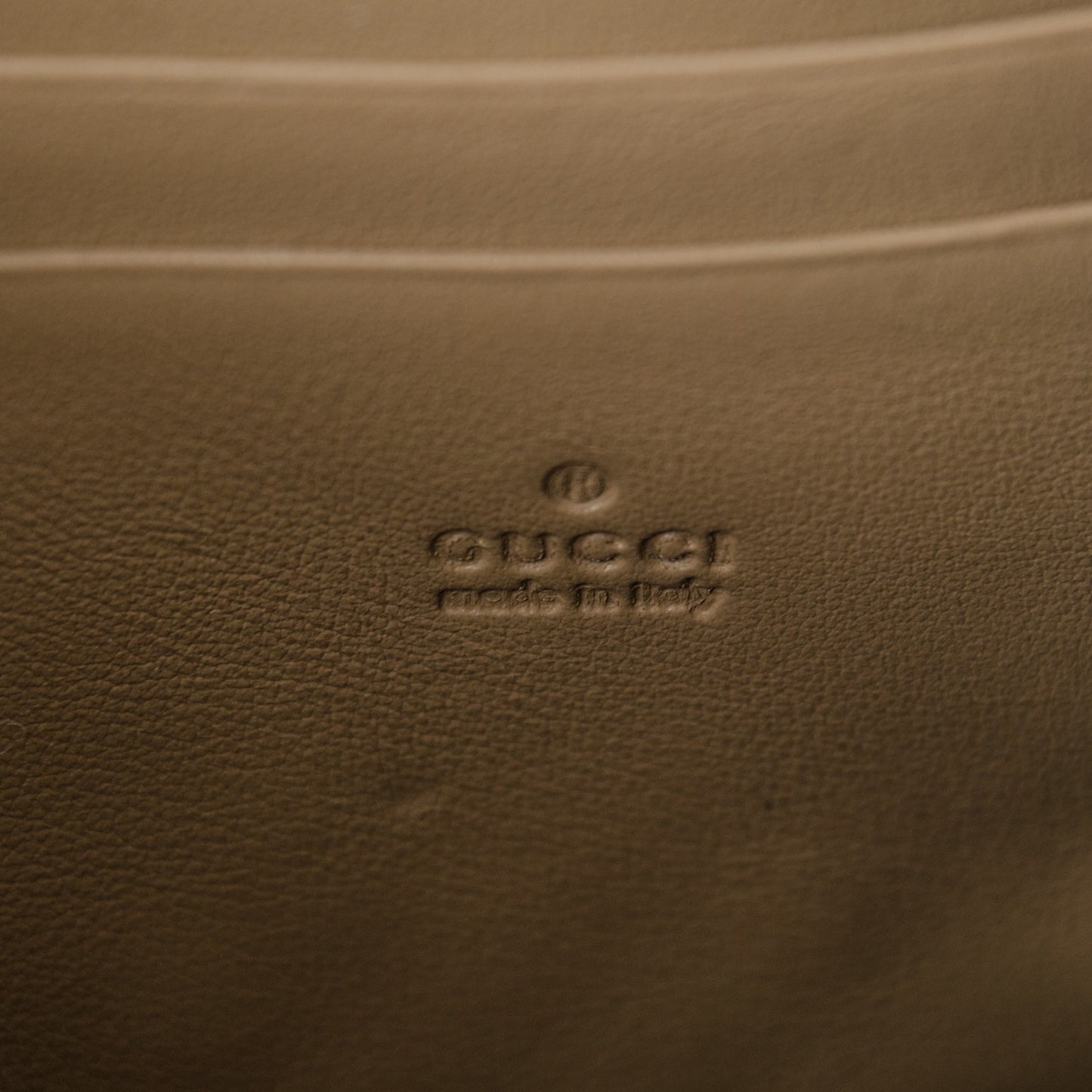 GG Supreme Monogram Mini Dionysus Chain Wallet Beige Taupe