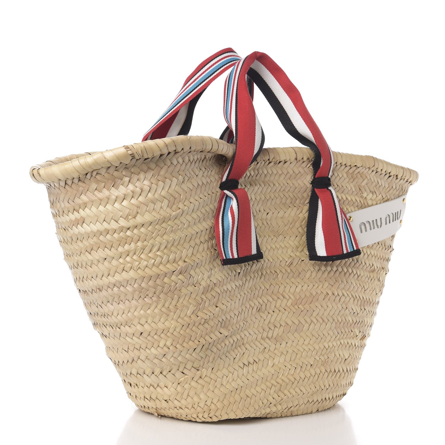 Miu Miu Straw Ribbon Shoper Tote 2 of 9