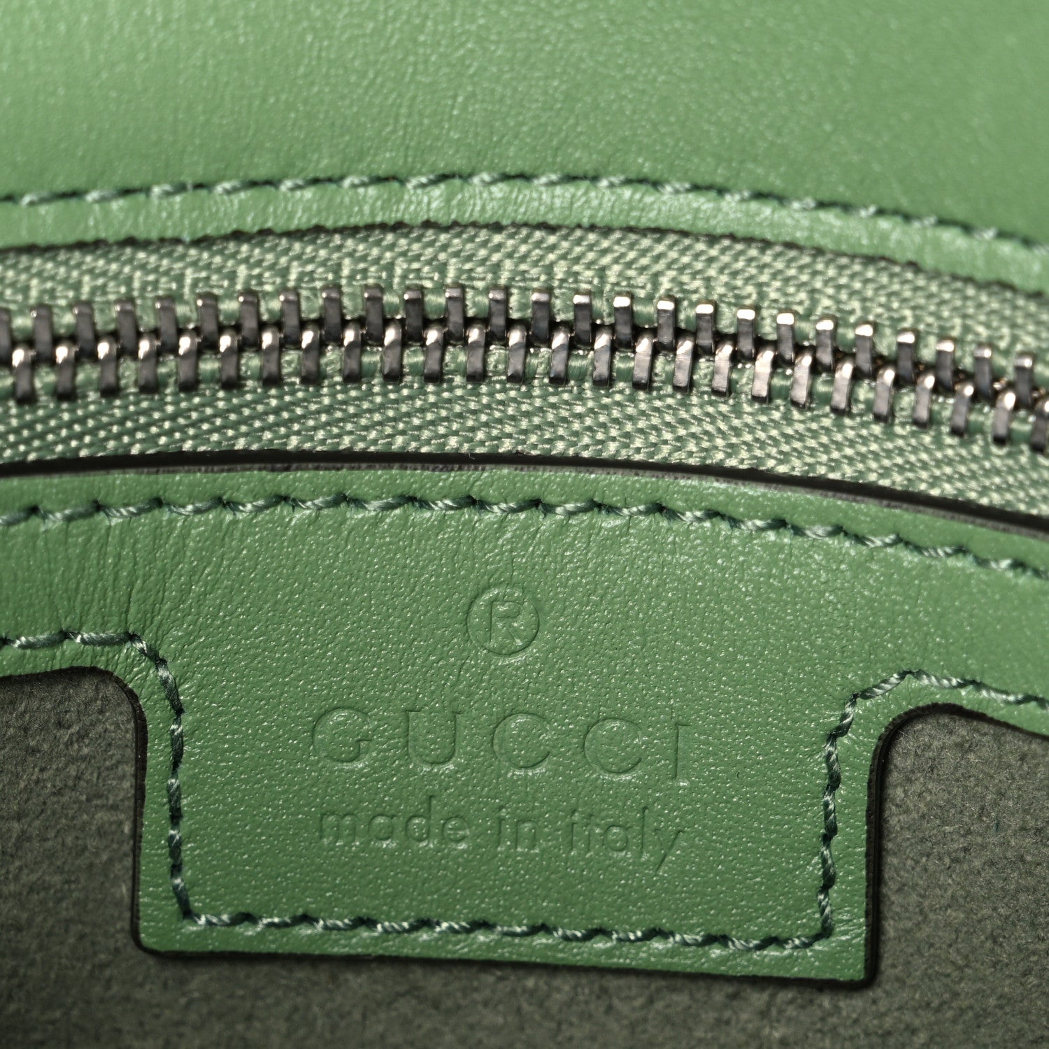 Gucci Senna Calfskin Petite GG Top Handle Shoulder Bag Green Soil Grass 6 of 10