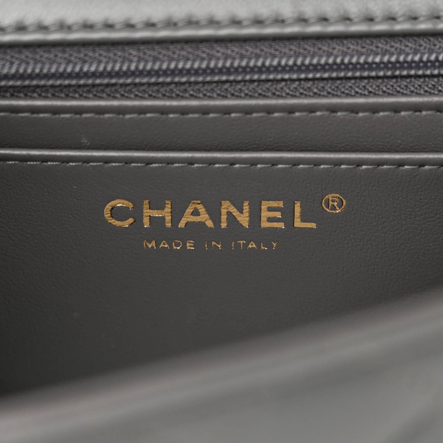 Chanel Lambskin Quilted Mini Top Handle Rectangular Flap Grey 6 of 11