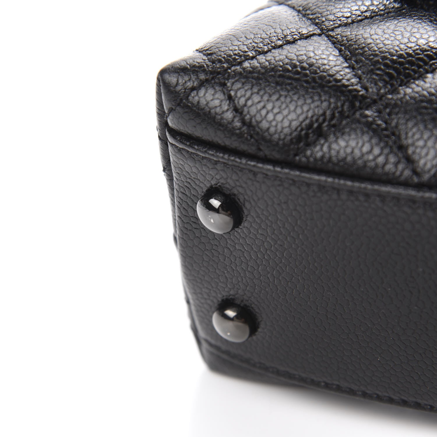 Chanel Iridescent Caviar Quilted Mini Coco Handle Flap So Black 8 of 13