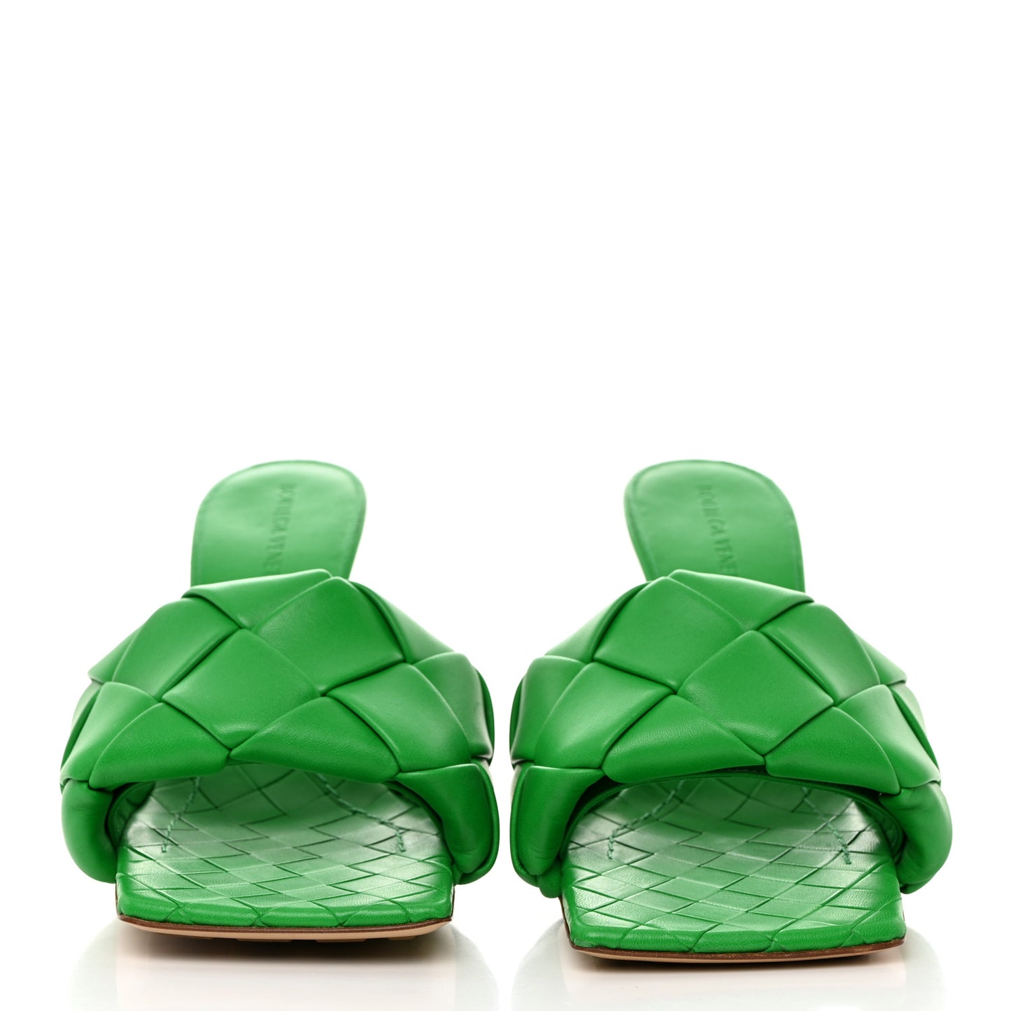 Nappa Maxi Intrecciato Lido 90mm Mule Sandals 38 Grass 39.5 Grass