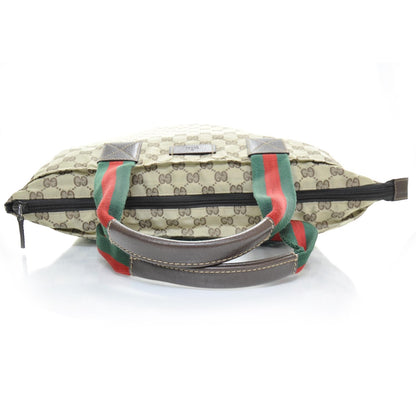 Gucci GG Monogram Large Web Handle Vertical Tote Dark Brown 5 of 9