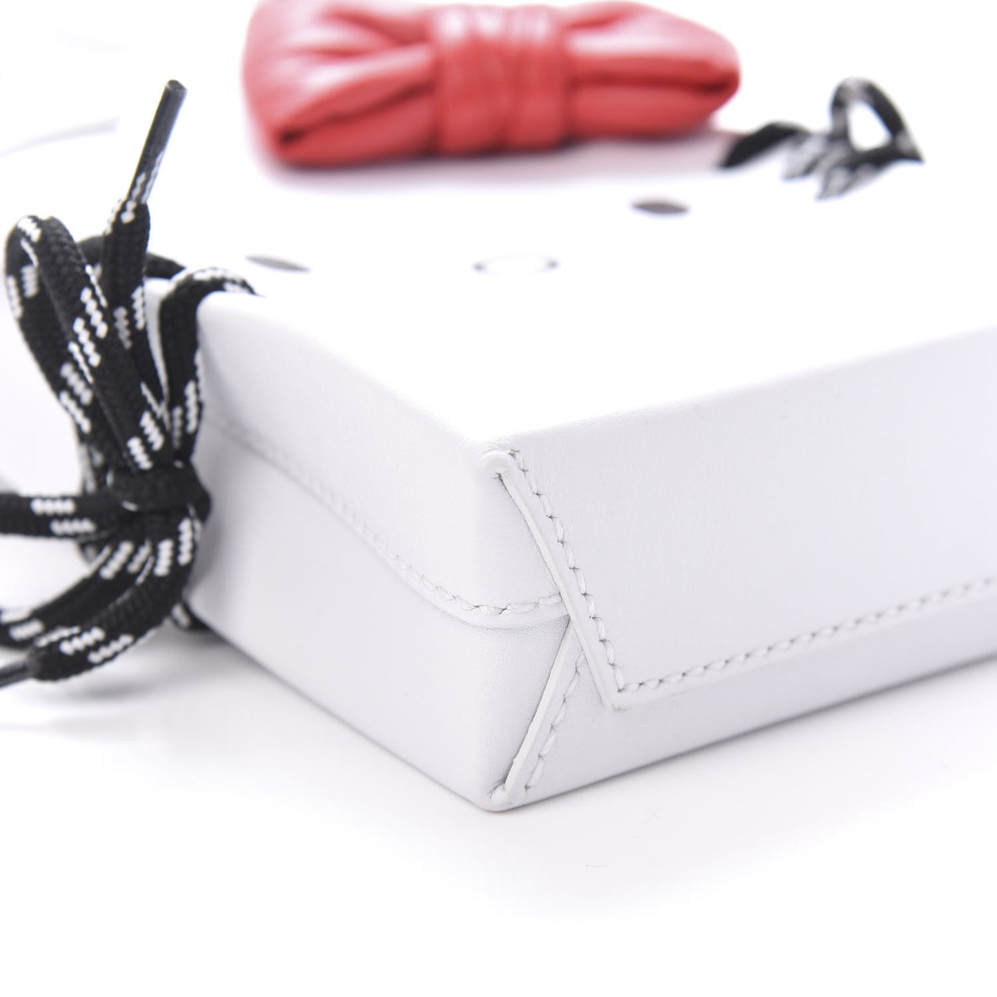Calfskin Hello Kitty Phone Holder White