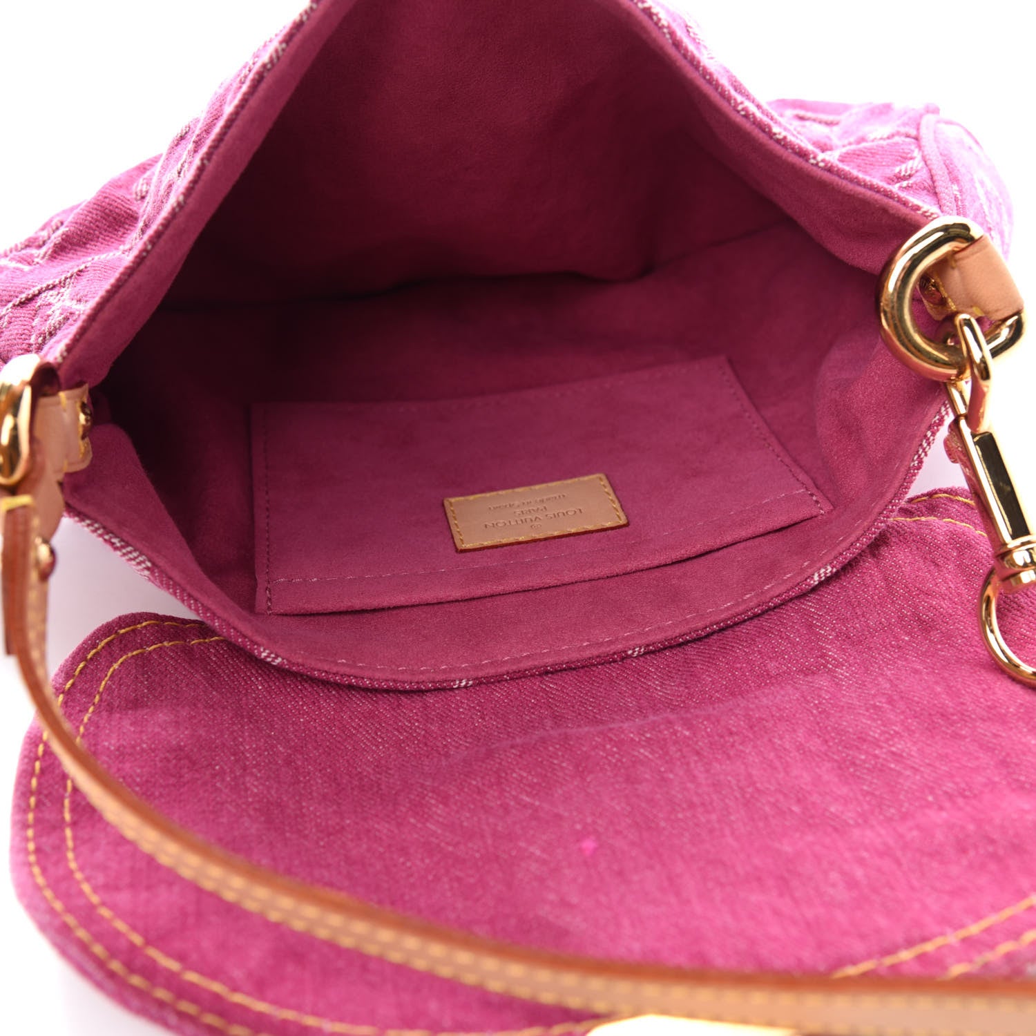 Louis Vuitton Monogram Denim Mini Pleaty Fuchsia 5 of 10