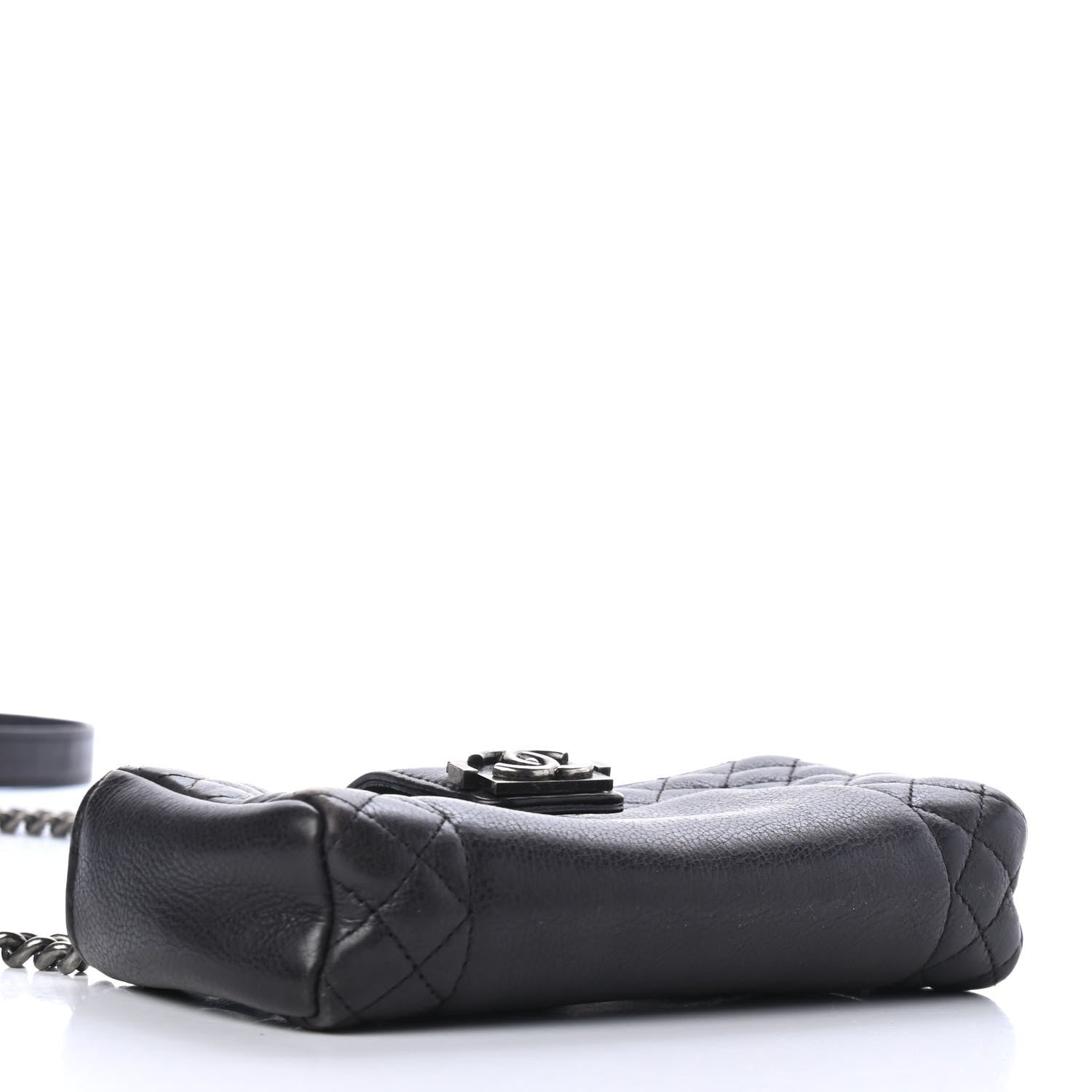 Chanel Calfskin Boy Reverso Mini Pochette Black 3 of 4