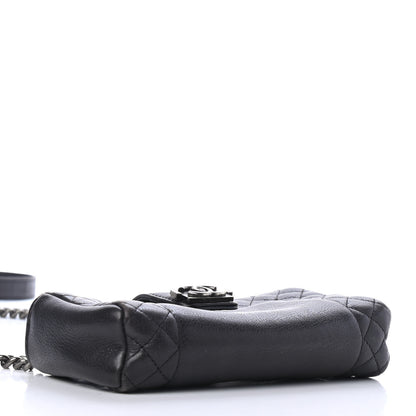Chanel Calfskin Boy Reverso Mini Pochette Black 3 of 4
