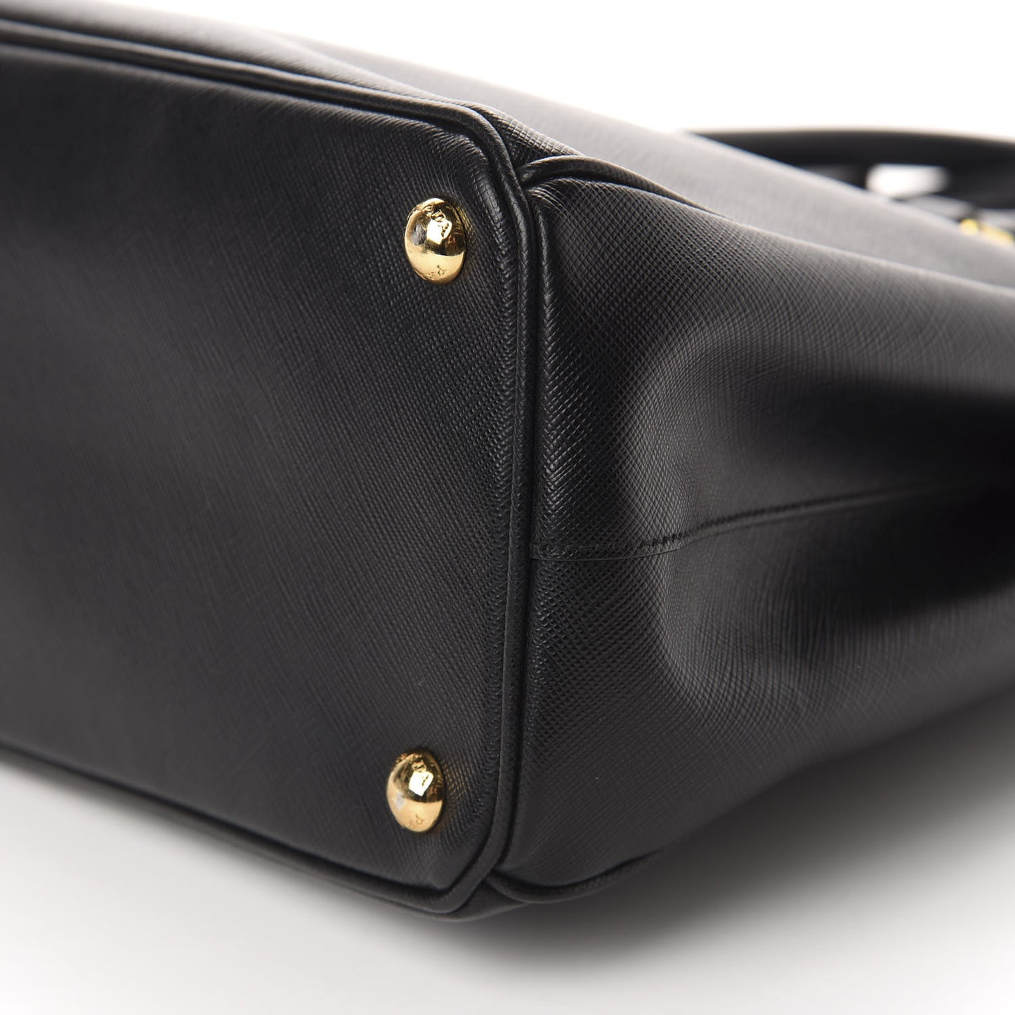 Saffiano Small Galleria Double Zip Tote Black
