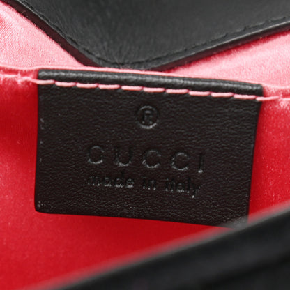 Gucci Velvet Matelasse Mini GG Marmont Shoulder Bag Black 6 of 11