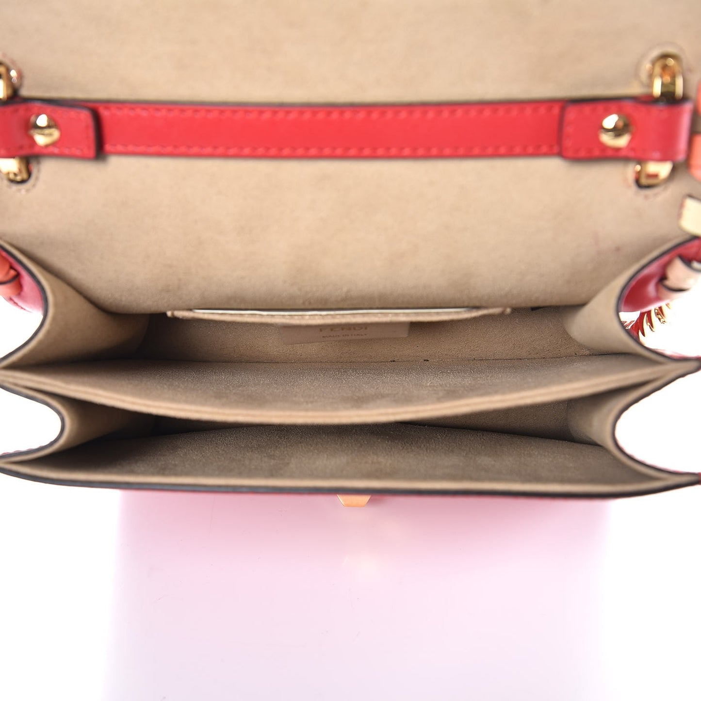 Vitello Liberty Whipstitch Bow Small Kan I Shoulder Bag Fiamma Multicolor