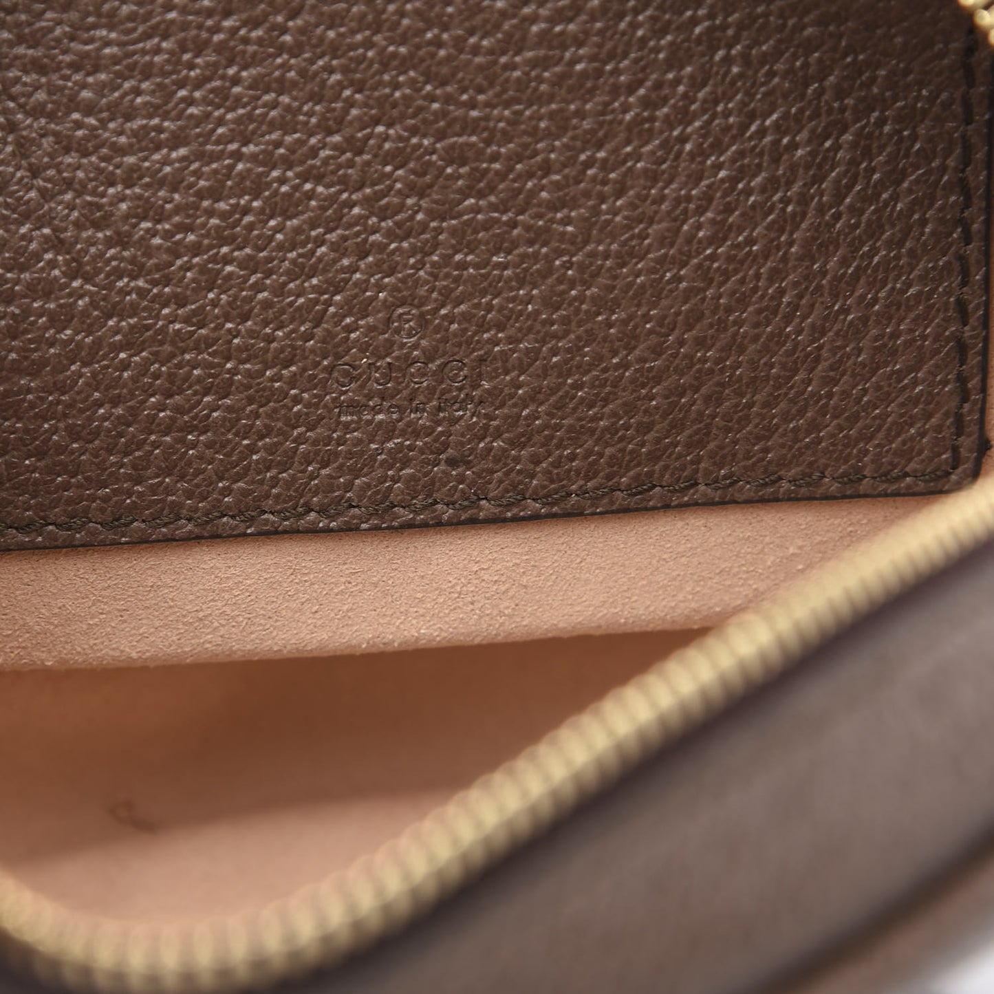 GG Supreme Monogram Web Mini Ophidia Round Backpack Brown