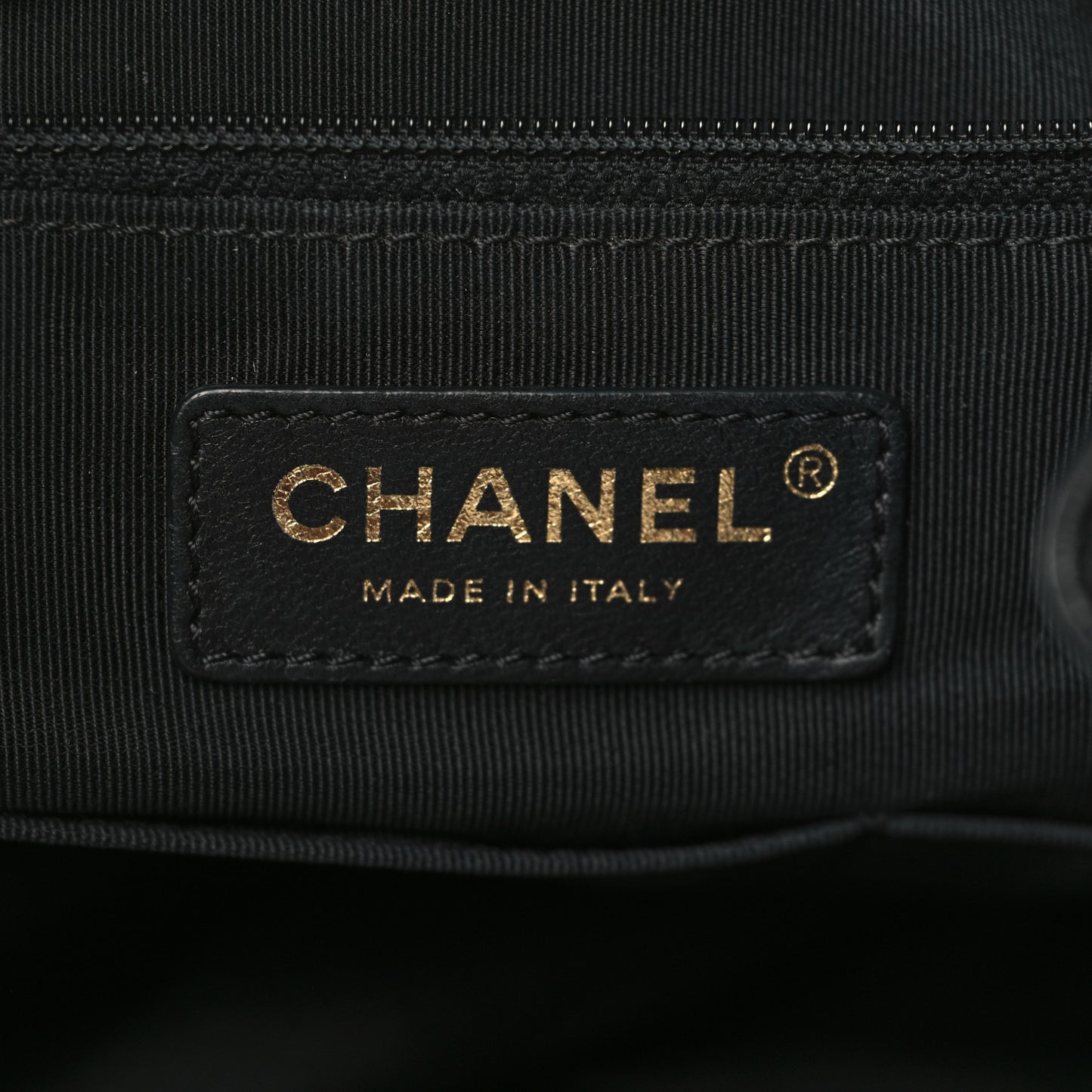 Lambskin Quilted Large Drawstring Bag Black