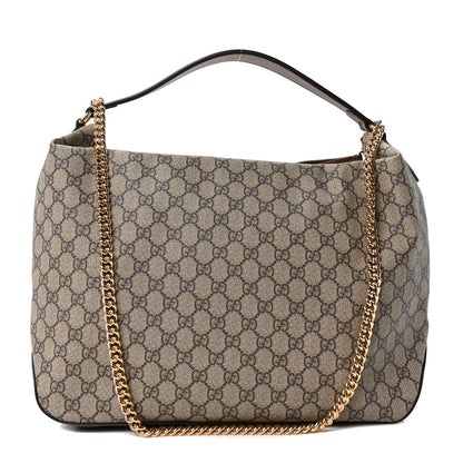 Gucci GG Supreme Monogram Large Linea A Hobo Light Brown 1 of 10