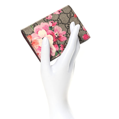 Gucci GG Supreme Monogram Blooms Card Case Beige Multicolor Dry Rose 2 of 8