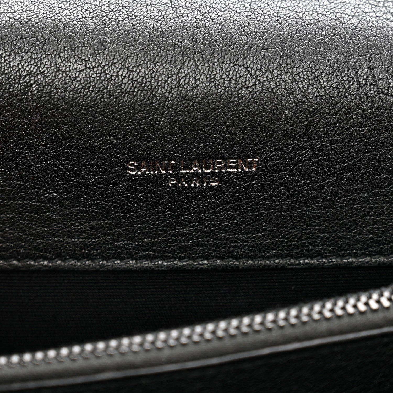 Saint Laurent Sheepskin Matelasse Chevron Monogram Monochrome Large College Bag Black 6 of 11