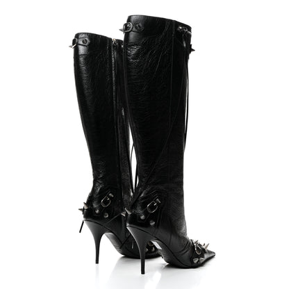 Balenciaga Agneau Arena Spike Spiked Cagole 90mm Boots 41 Black 4 of 8
