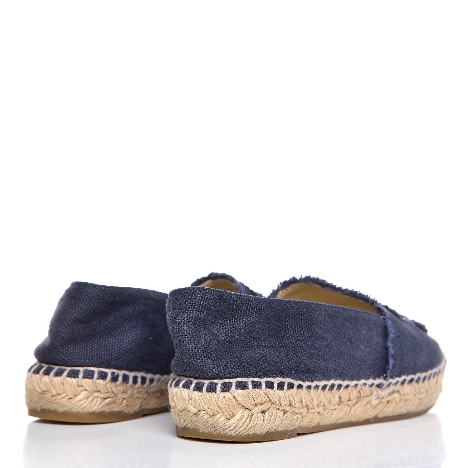 Chanel Linen CC Espadrilles 36 Blue Black 4 of 16