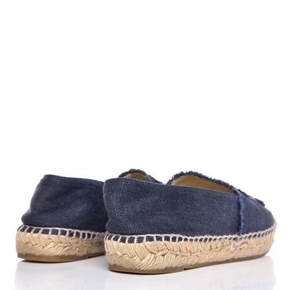 Chanel Linen CC Espadrilles 36 Blue Black 4 of 16
