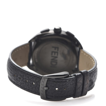Fendi Stainless Steel Calfskin 40mm Momento Bugs Quartz Watch Black 4 of 6
