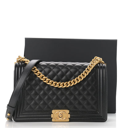 Chanel Caviar Quilted New Medium Boy Flap Black 11 of 11
