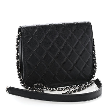 Chanel Caviar Quilted Square Wallet On Chain WOC Black 3 of 10