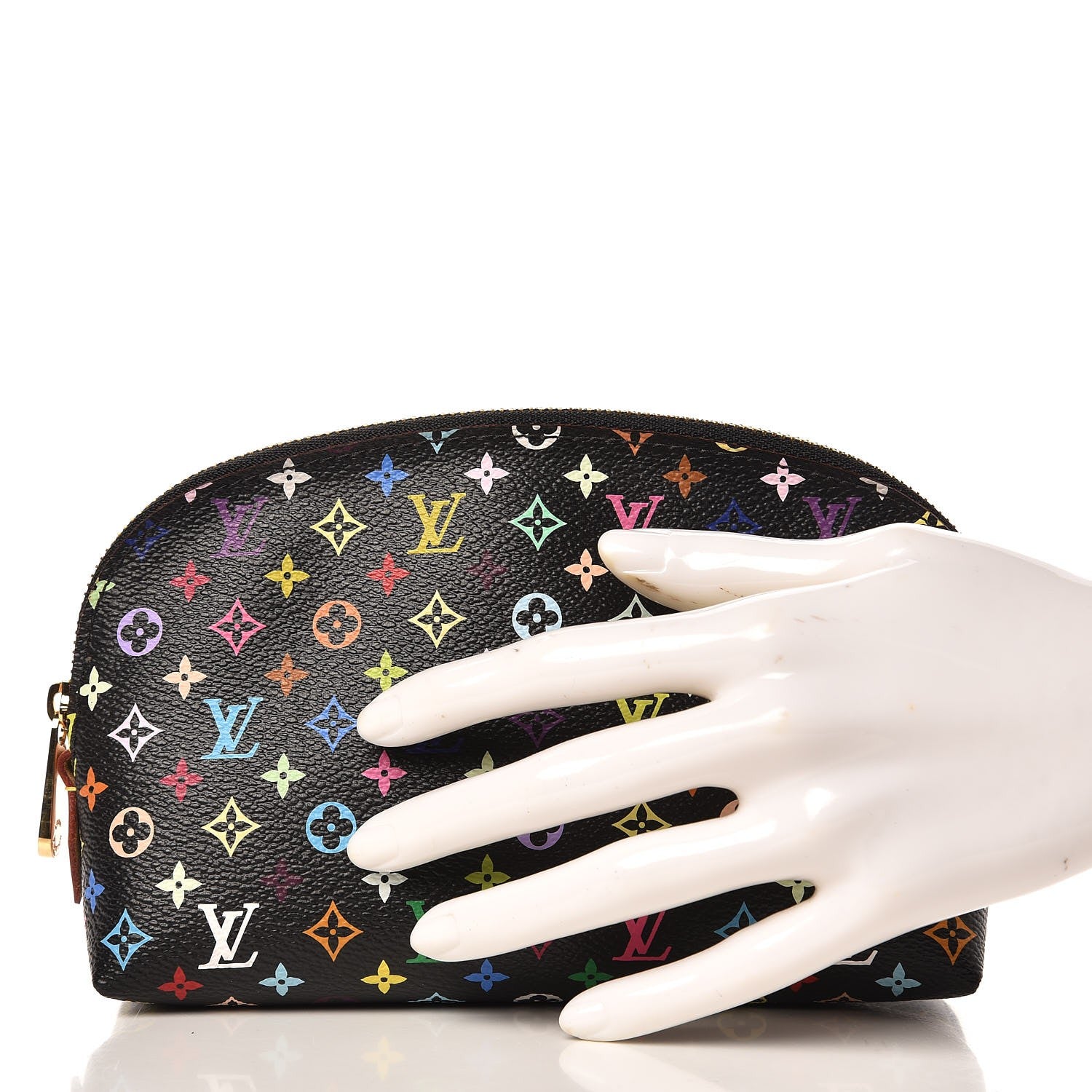 Louis Vuitton Monogram Multicolor Cosmetic Pouch Black Grenade 2 of 7