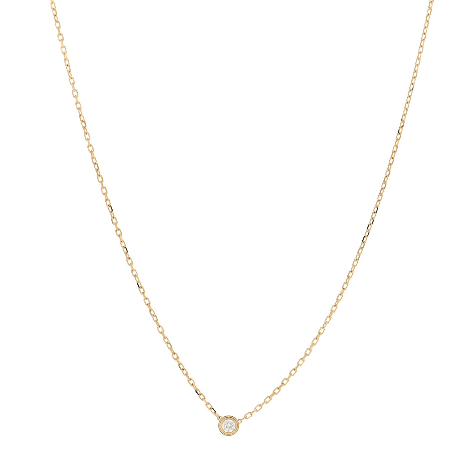 Cartier 18K Yellow Gold Diamond SM D'Amour Pendant Necklace 1 of 4