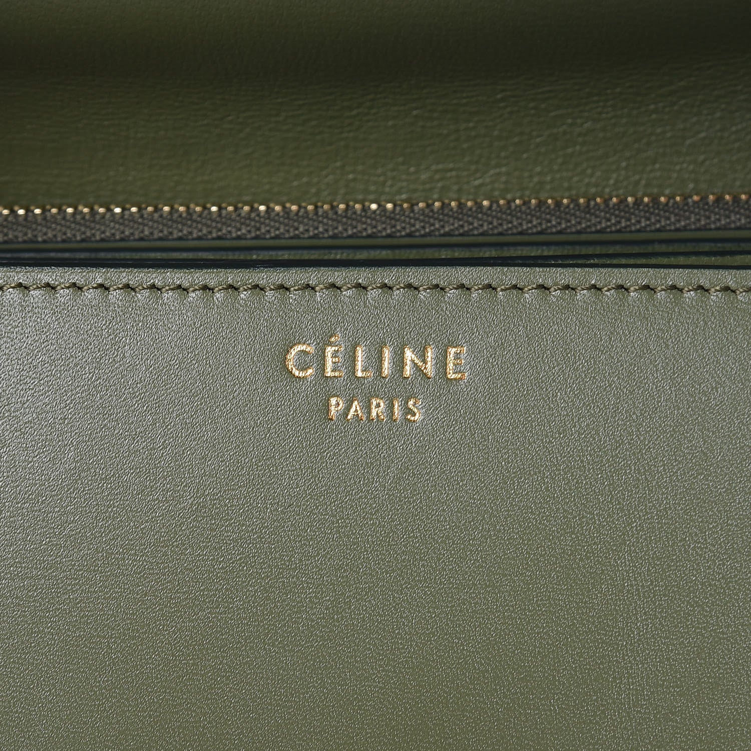 Celine Box Calfskin Medium Classic Box Flap Bag Army Green 6 of 9