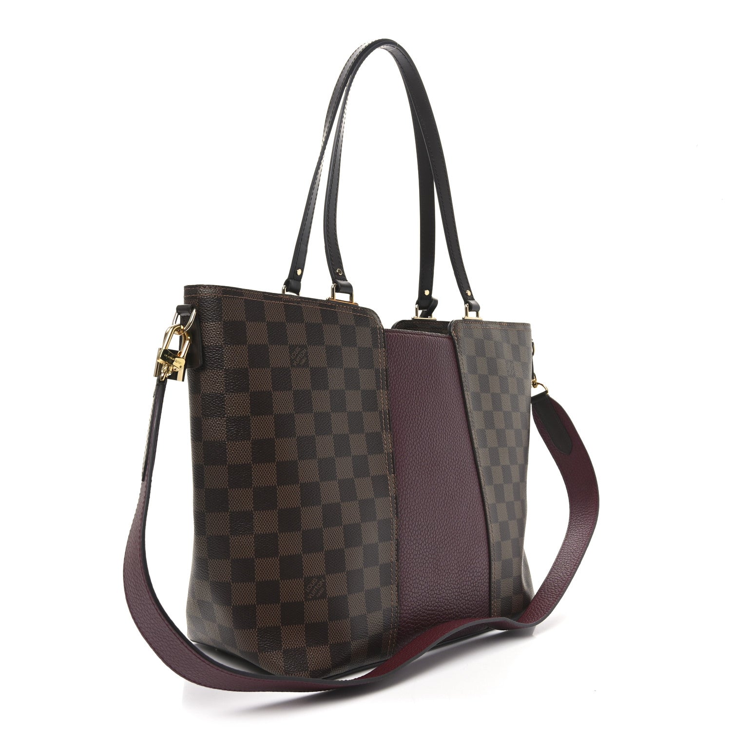 Louis Vuitton Damier Ebene Taurillon Jersey Bordeaux 3 of 10