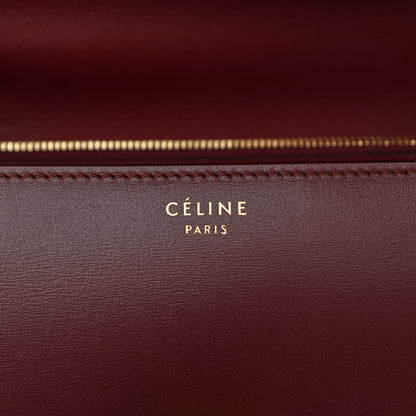 Celine Box Calfskin Medium Classic Box Flap Bag Burgundy 6 of 16